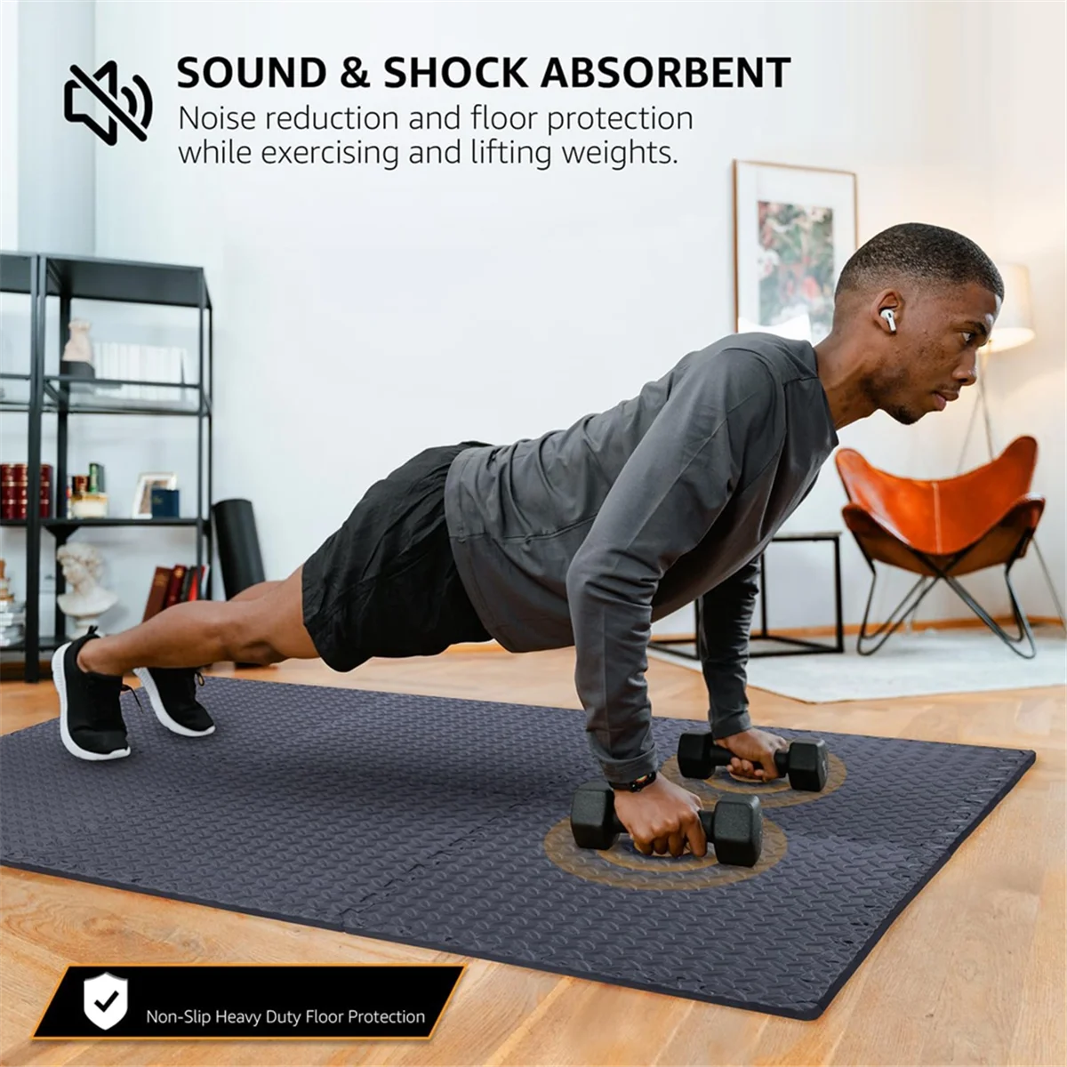 12 Pack Black Floor Exercise Mat L211