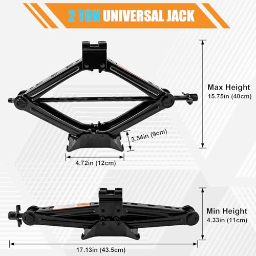 2 Ton Scissor Jack Kit with Lug Wrench Z999