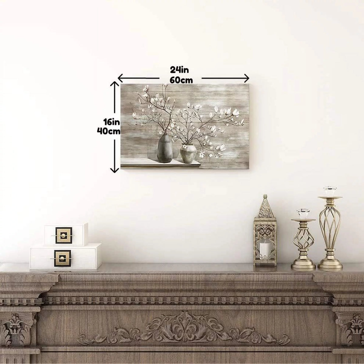 Canvas Flower Wall Art 16x24 inch R9914