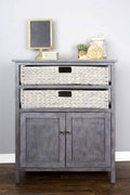 Gray Rustic Wash Cabinet F39163