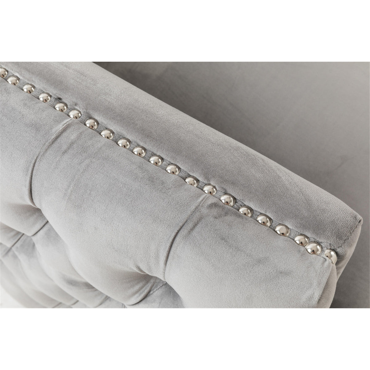 Gray Velvet Chair with 1 Pillow Z414630