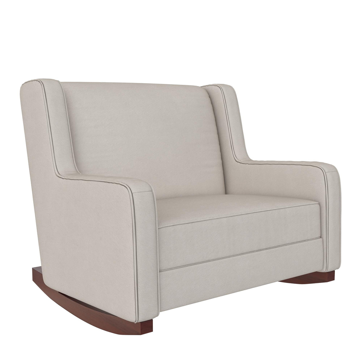 Beige Microfiber Double Rocker Chair X178107