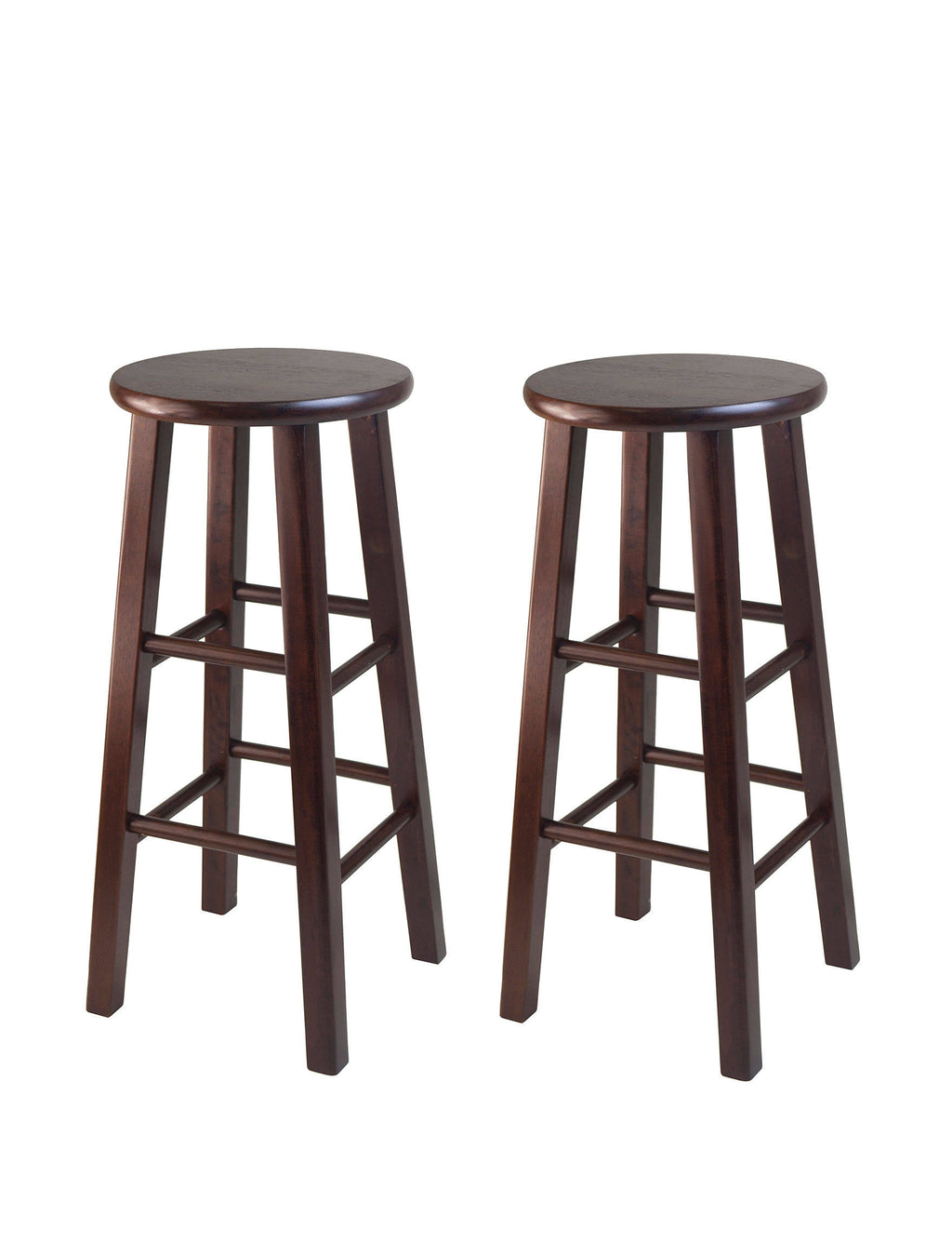 Antique Walnut 2pc Bar Stool Set J6201