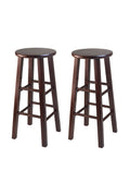 Antique Walnut 2pc Bar Stool Set J6201