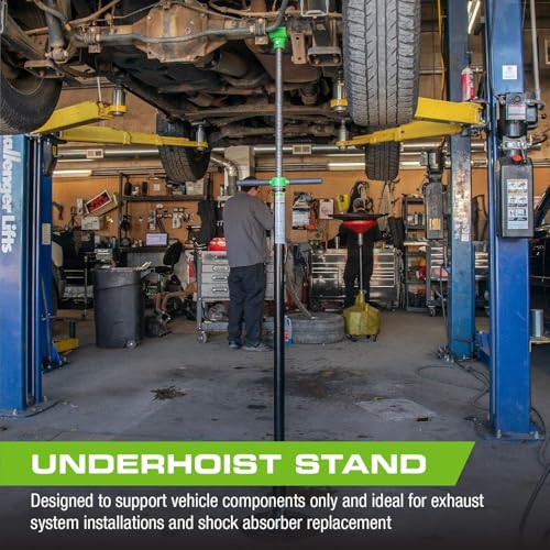 1,500 lb Adjustable Height Heavy-Duty Steel Underhoist Support Stand E62938
