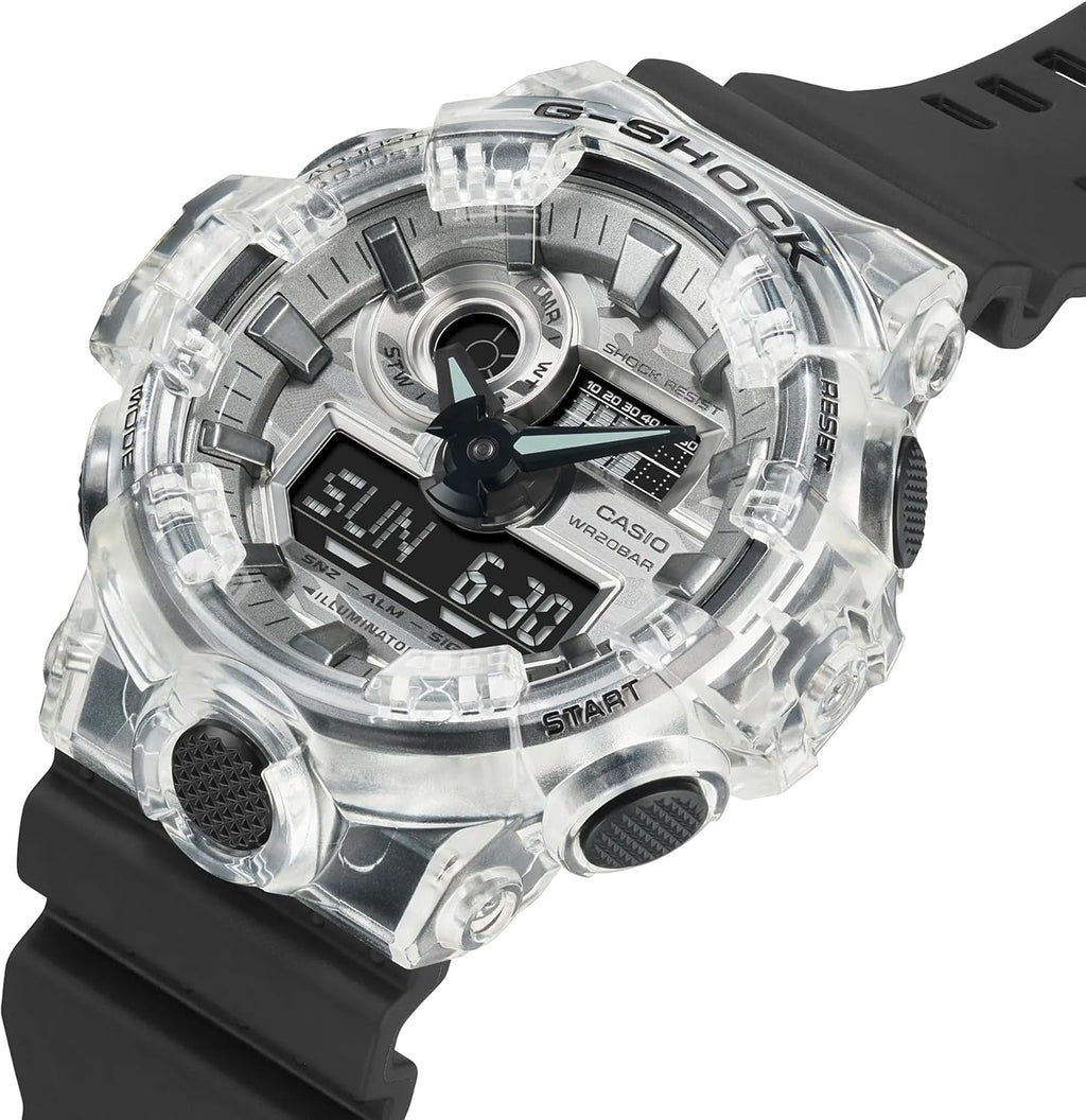 White/Black Digital Analog Camouflage Resin Band Watch V999