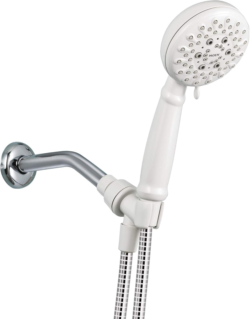 Chrome 5-Spray Hand Shower with Hose and Bracket, 4-Inch Diameter, Pack of 2 X735