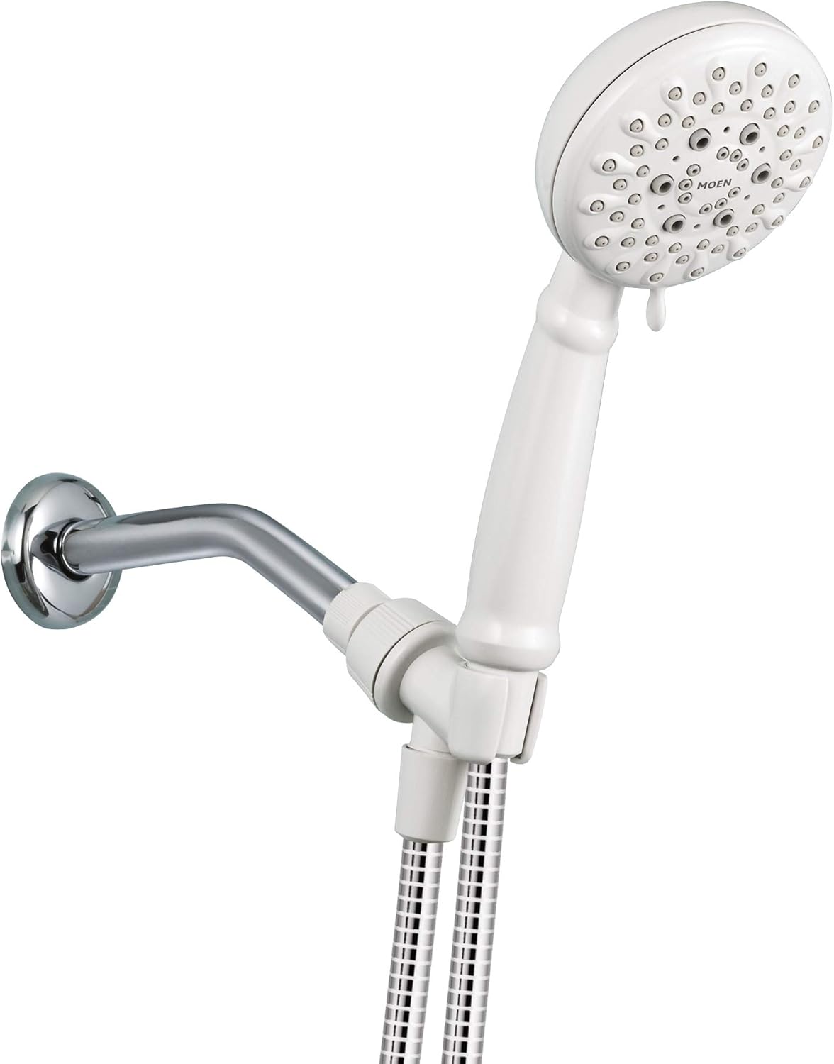 Chrome 5-Spray Hand Shower with Hose and Bracket, 4-Inch Diameter, Pack of 2 X735