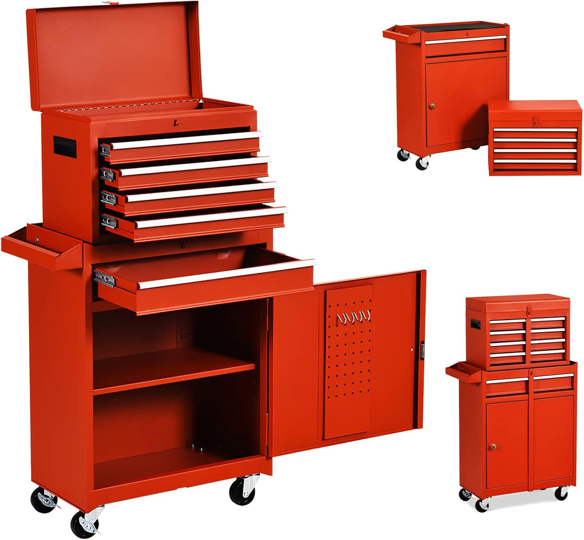 5 Drawers Rolling Tool Chest with Detachable Tool Box S8328
