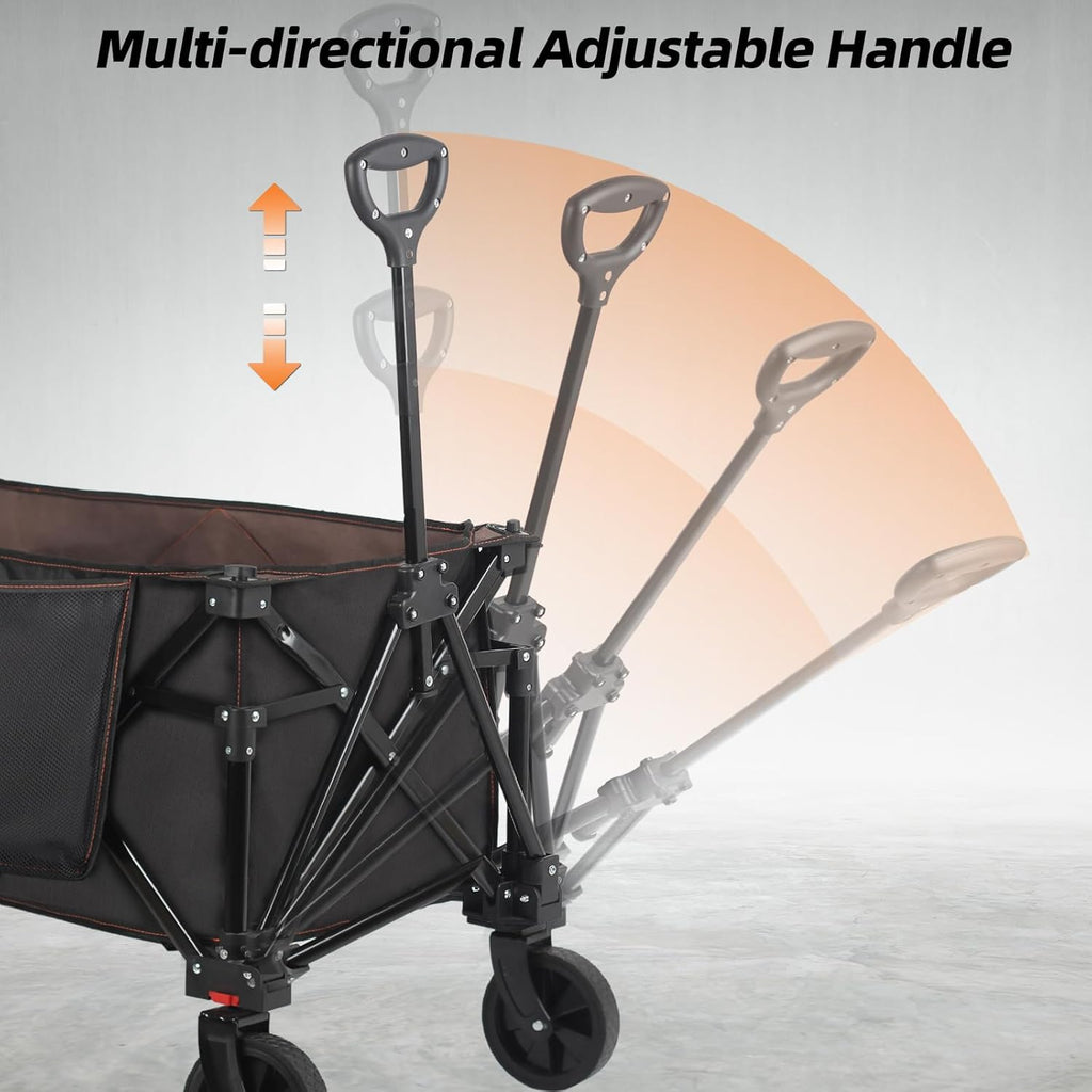 Black Collapsible Folding Utility Wagon Cart L33965