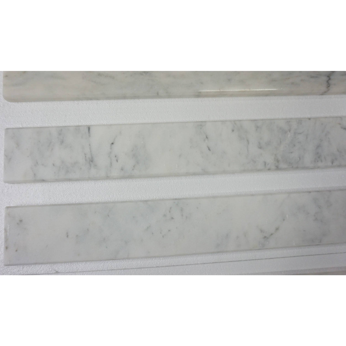 Bianco Carrara Polished Marble Saddles J9530