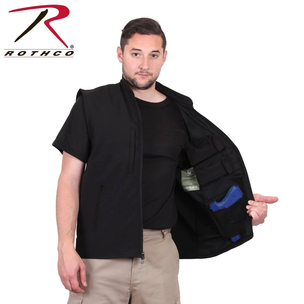 Olive Drab Concealed Carry Soft Shell Vest W5733