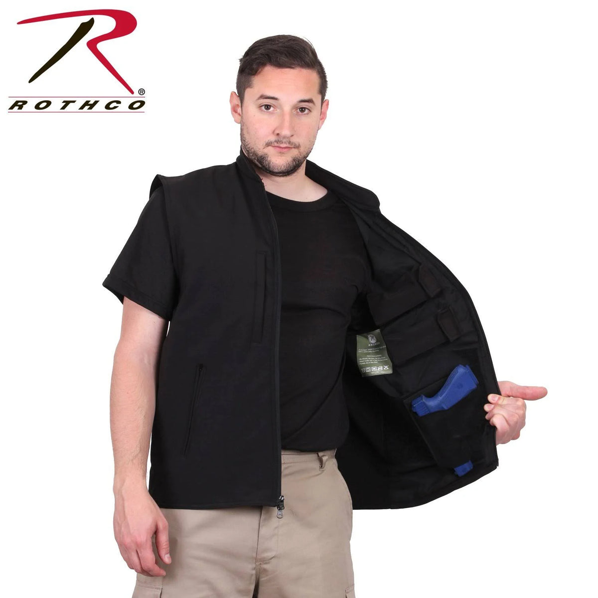 Olive Drab Concealed Carry Soft Shell Vest W5733
