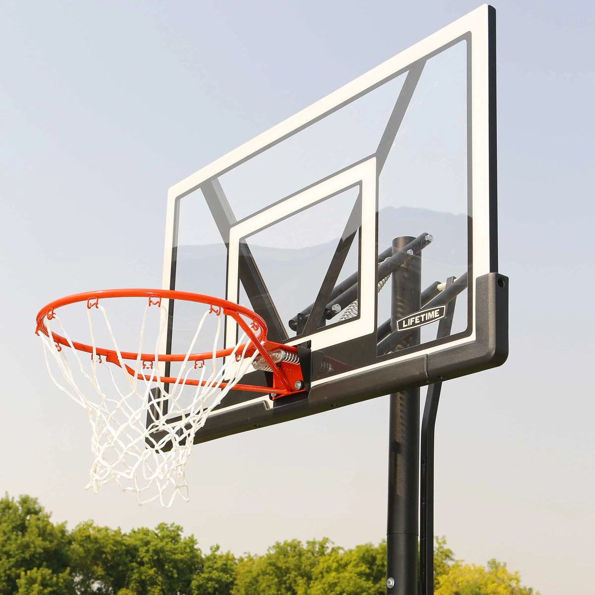 Adjustable Portable Basketball Hoop 48 inch Polycarbonate Z960500