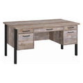 4-drawer Weathered Oak Office Desk B3511