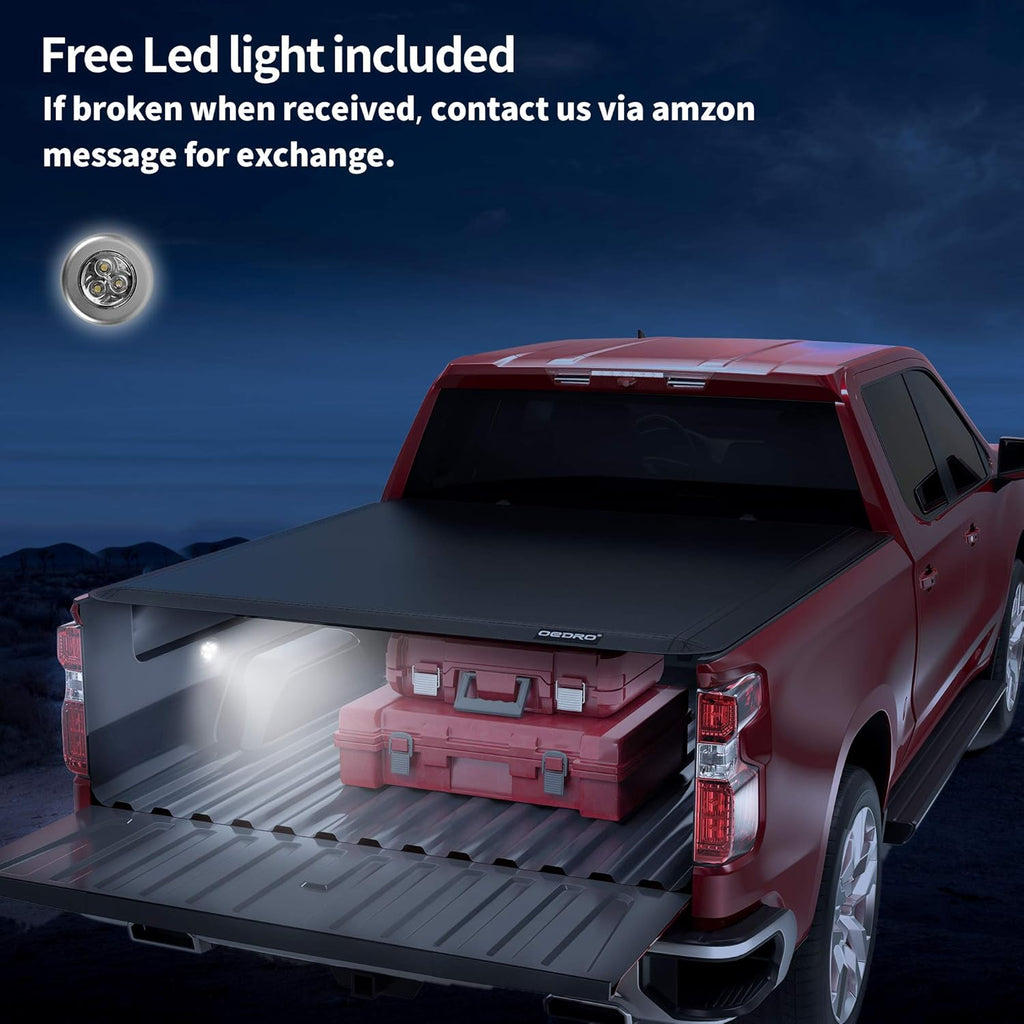 Soft Quad Fold Truck Bed Tonneau Cover for 5.5 ft Bed A195