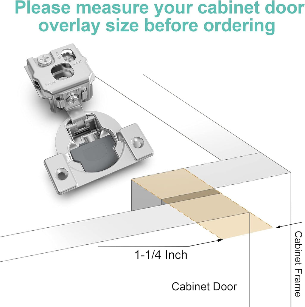 8 Pack Soft Close Adjustable Cabinet Hinge D6689