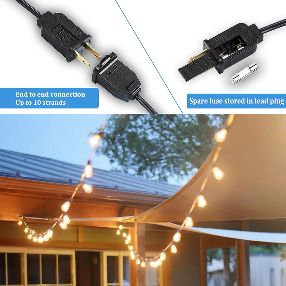 100Ft Weatherproof Dimmable LED String Lights D72526