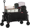 Black Collapsible Folding Utility Wagon Cart L33965