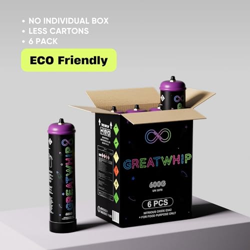 600g Whipped Cream Charger Cylinder Food Grade Pure Whip Cream Tank Cartridge 6 Cylinders K818