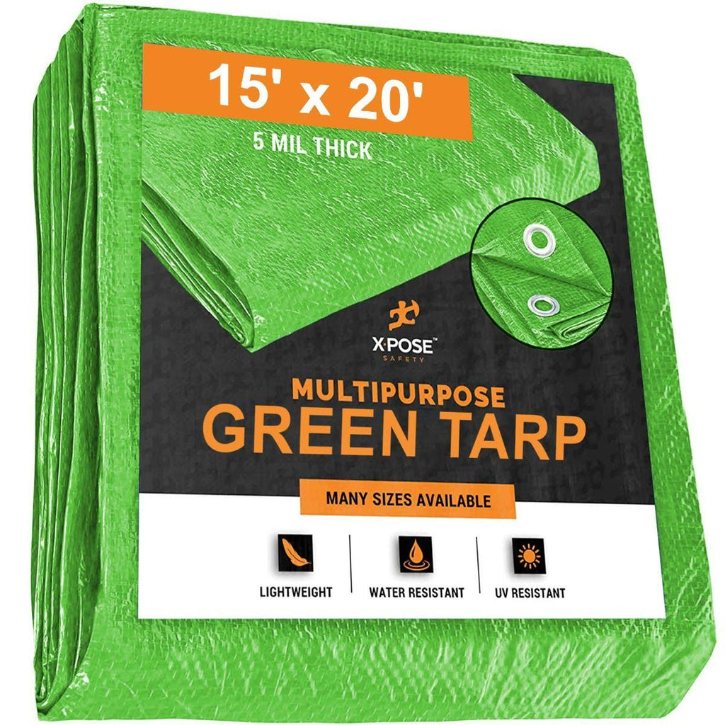 Green Poly Tarps 15 x 20 - Case of 6 R2770