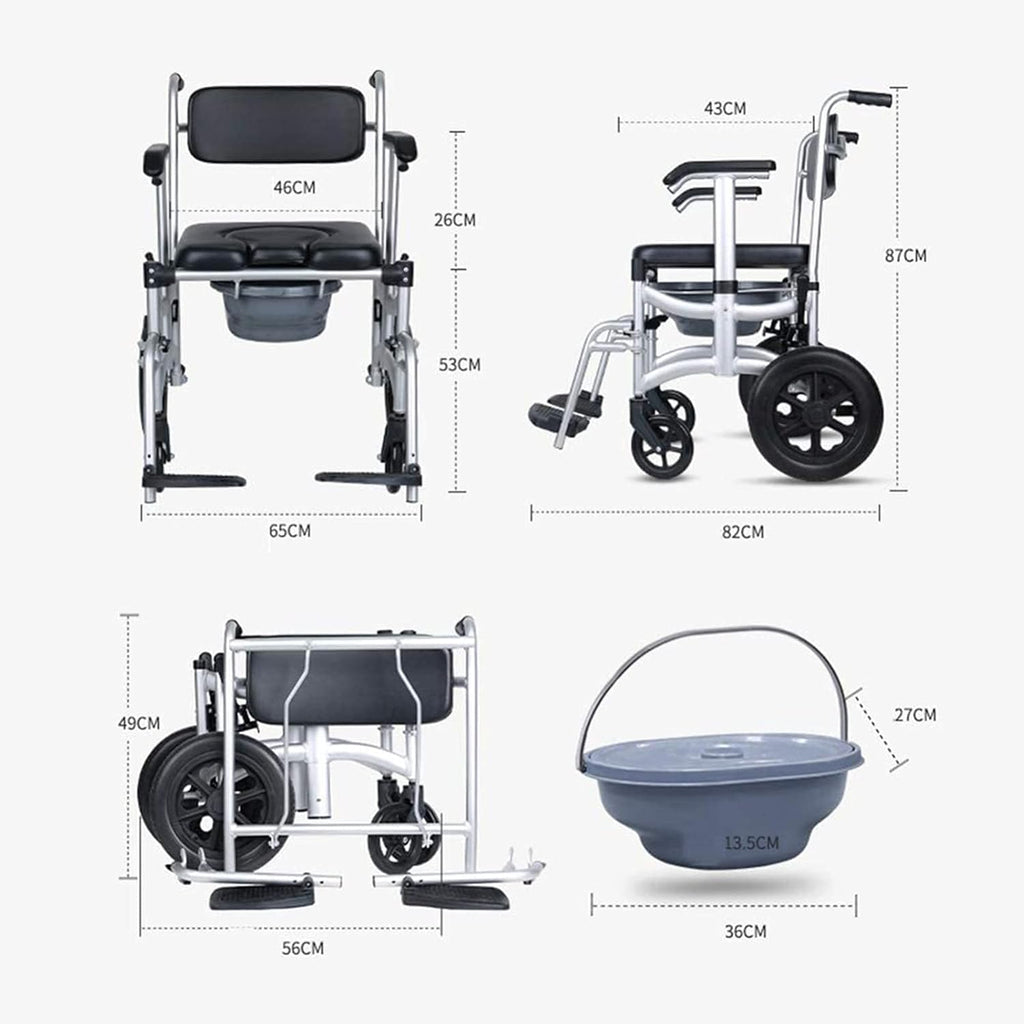 Folding Wheelchair Commode Toilet Chair Y5780
