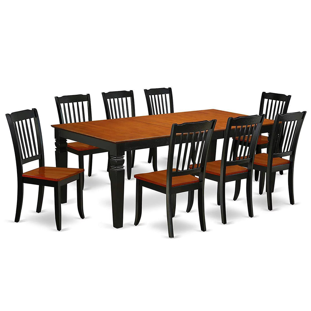 9 Piece Wood Dining Table Set N26532