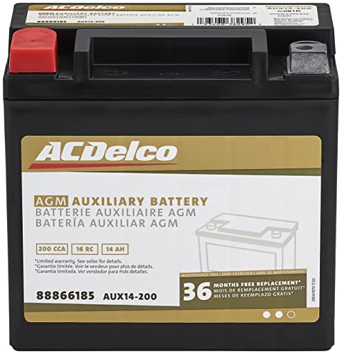 36 Month Warranty Auxiliary AGM 200 CCA Battery J449802