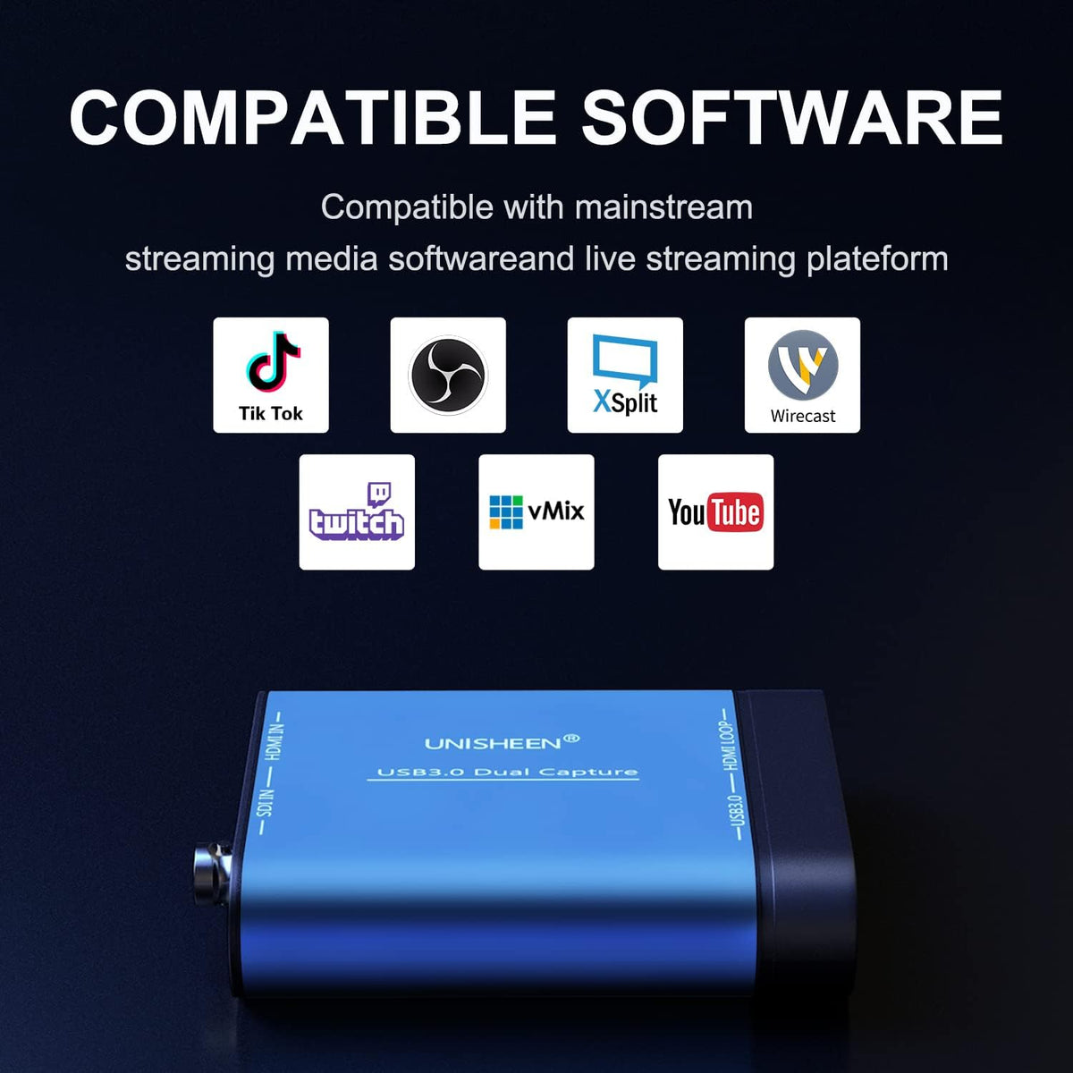 USB 3.0 HDMI SDI Dual Input 1080P Video Capture Card U44678