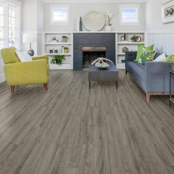 6 in. x 48 in. Silver Oak Glue Down Vinyl Plank Flooring G344288