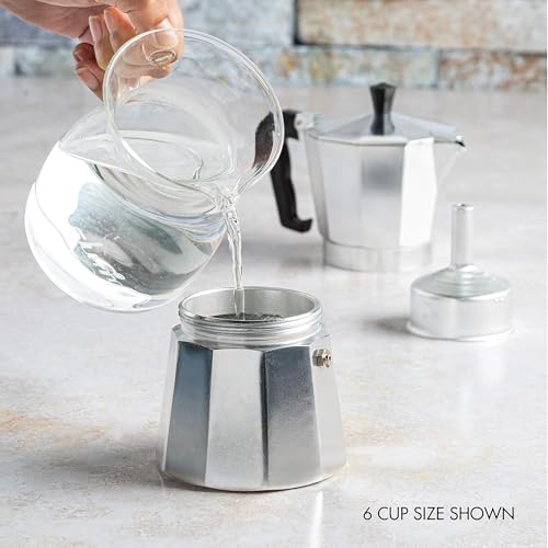 Silver 3 Cup Stovetop Espresso Maker N272985