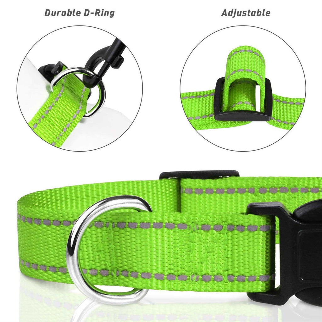 Reflective Nylon Adjustable Dog Collar with Quick Release Buckle N529055
