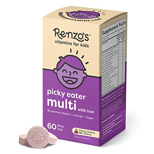 Sugar Free Cherry Flavored Dissolvable Multivitamin with Iron 60 Melty Tabs Z709853