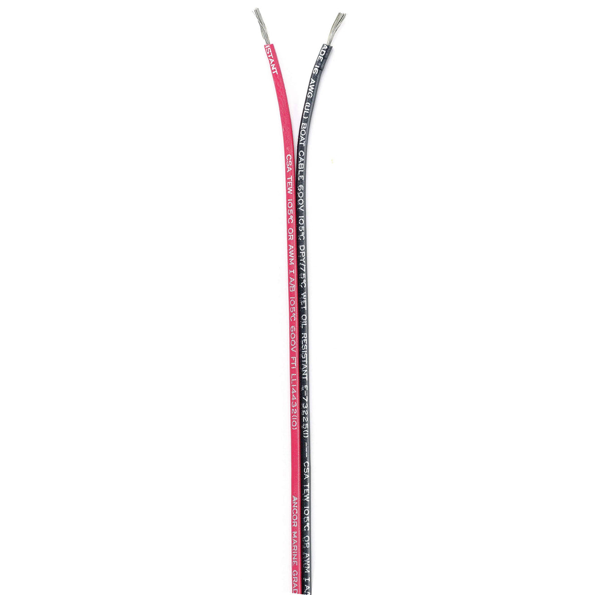 16/2 AWG 250' Red/Black Flat Ribbon Bonded Cable X1482
