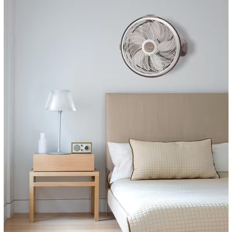 3 Speed Beige Floor Fan with Remote Control L6644