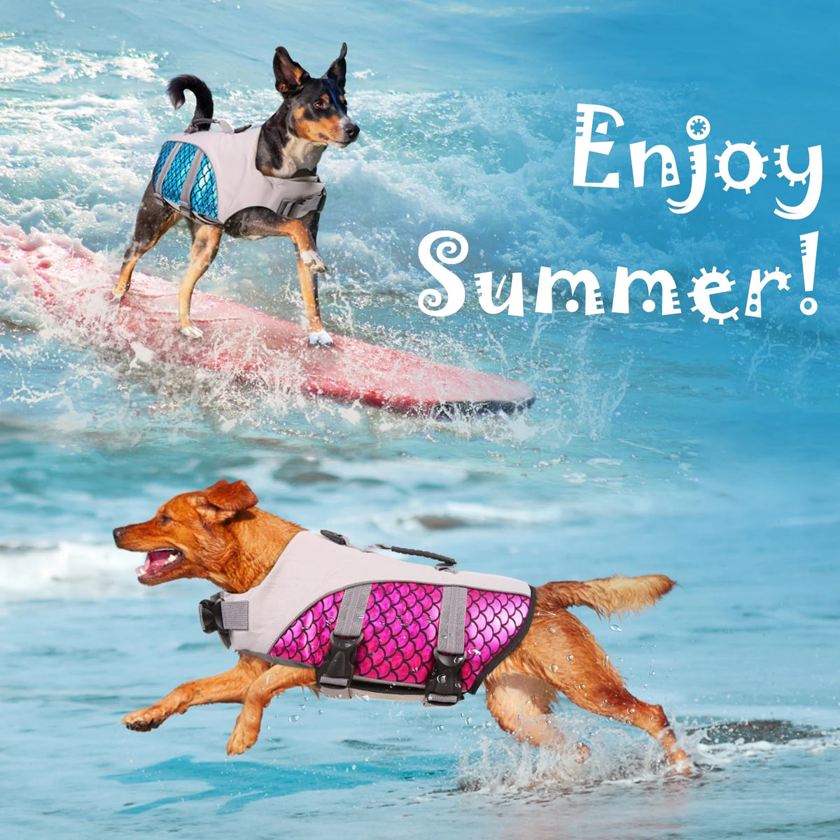 Dog Life Jacket with Rescue Handle I78609