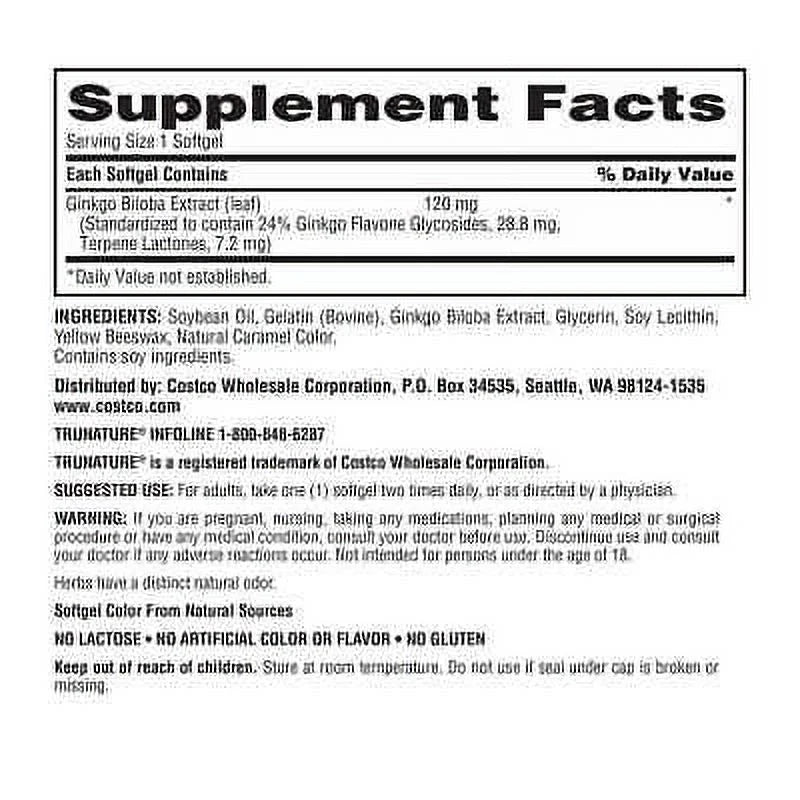 Ginkgo Biloba 340 Softgels A6404