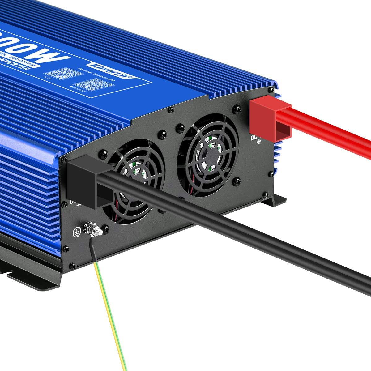3000W Pure Sine Wave Power Inverter 12V DC to 110V AC Car Inverter with Bluetooth 4 AC Outlets 2 USB Ports X74395