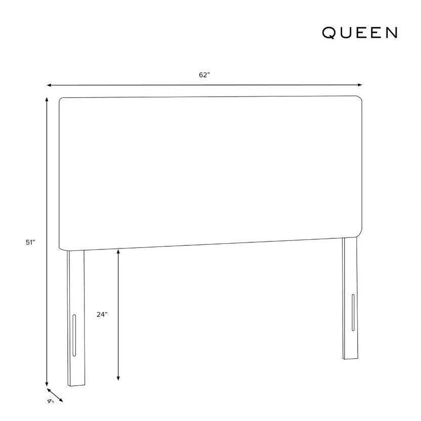 Rosequartz Linen Box Seam Headboard F77322