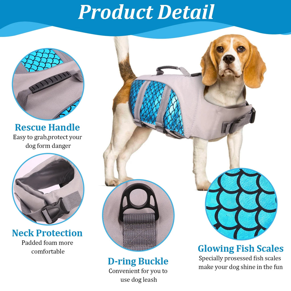 Dog Life Jacket with Rescue Handle I78609