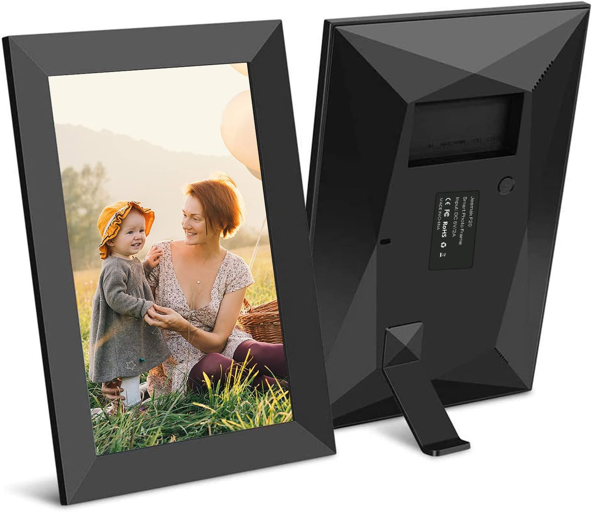 Black 8 inch Digital Photo Frame WiFi Touch Screen 16GB Storage Pack of 2 E19996