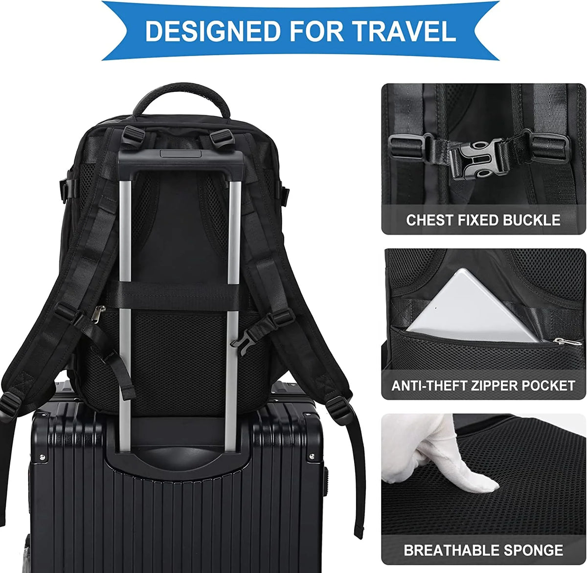 Large Waterproof Carry On Travel Backpack C1178