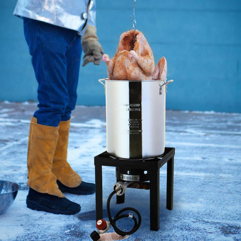 30QT Aluminum Turkey Deep Fryer & 10QT Fish Fryer Kit J409405