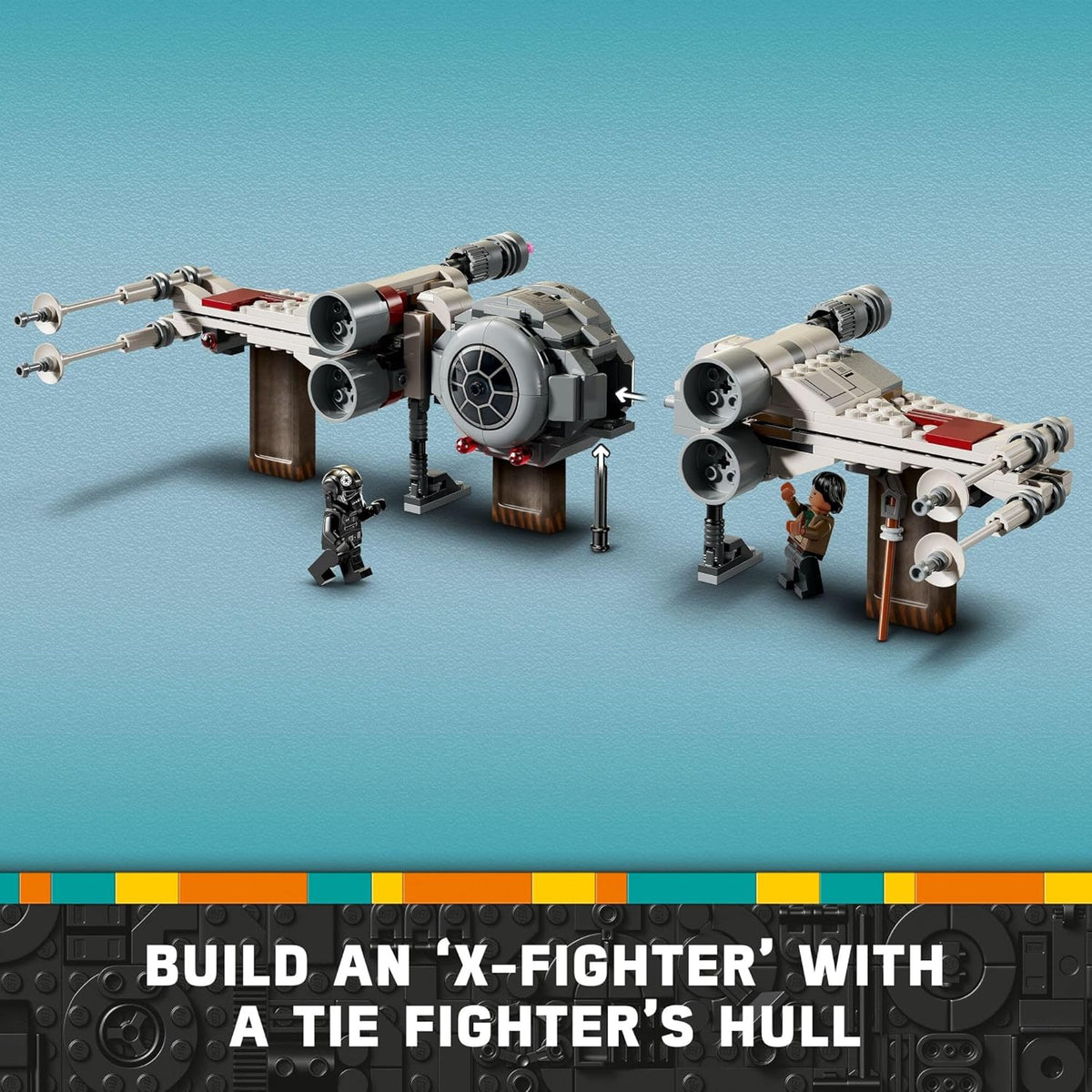 TIE Fighter & X-Wing Building Set with 4 Minifigures C1334