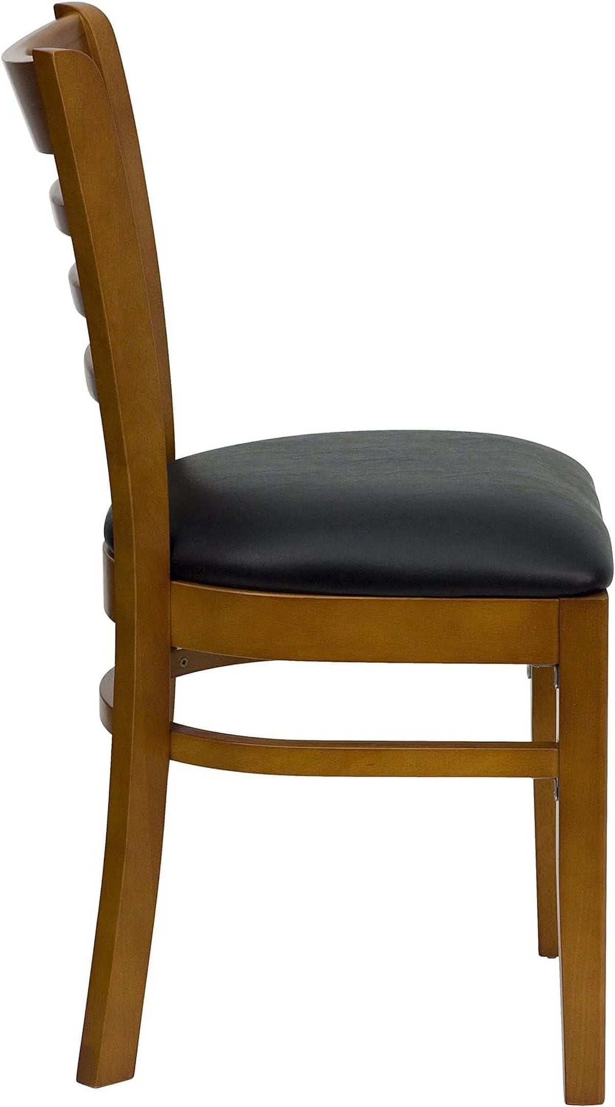 Black Vinyl Seat Ladder Back Chair Z3375