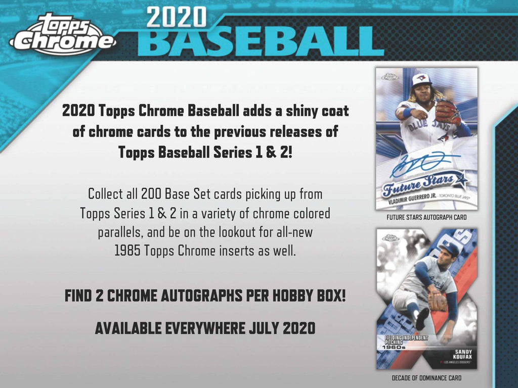 2020 Topps Chrome Baseball Jumbo Box V516