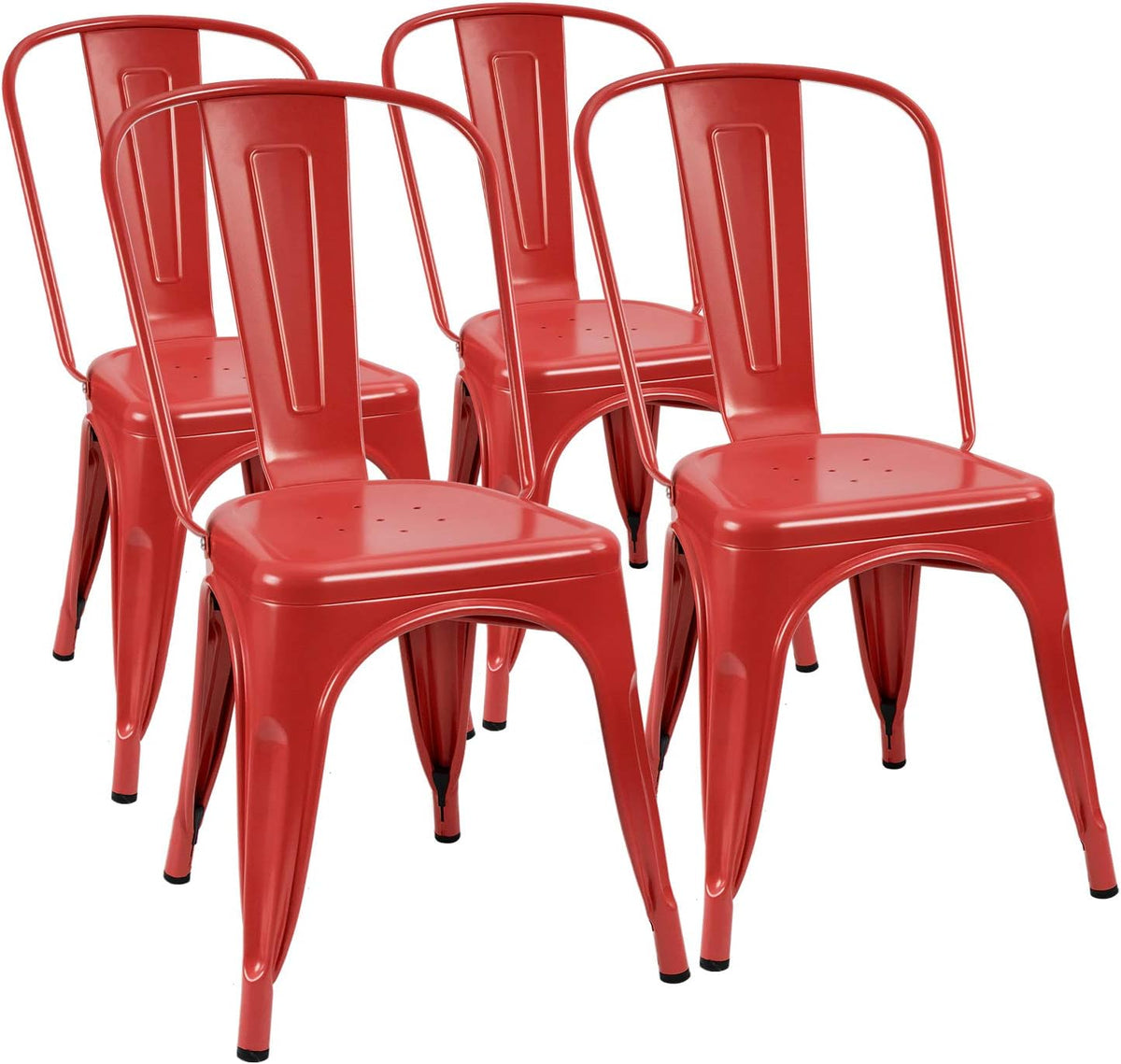 Metal Dining Chairs Set of 4 (Black) L572006