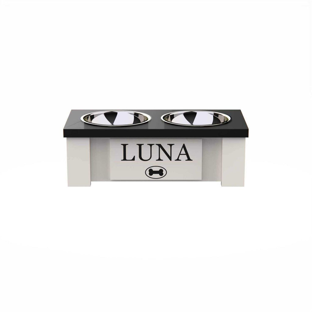 Personalized Elevated Dog Bowl Stand with Internal Storage C8796