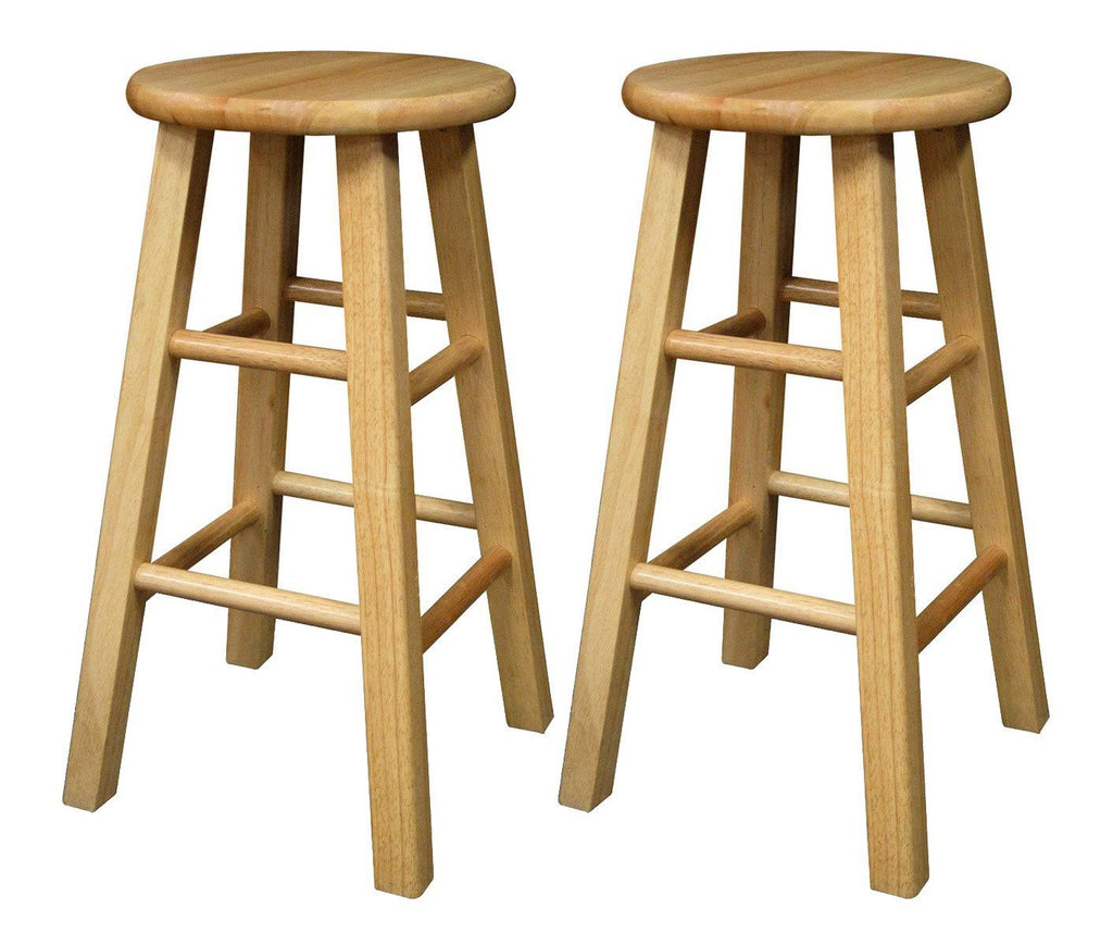Antique Walnut 2pc Bar Stool Set J6201