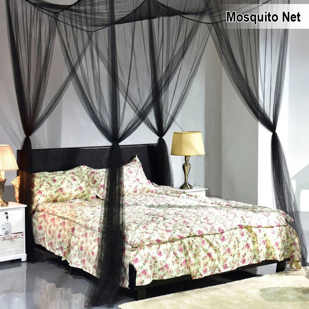 Black Mosquito Net Canopy for Double Beds M9113